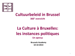 Cultuurbeleid in Brussel, is