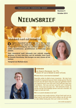 lees hier de laatste Nieuwsbrief