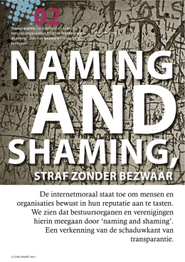 Naming and shaming - straf zonder bezwaar