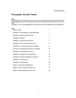 Procesplan Sociale Teams