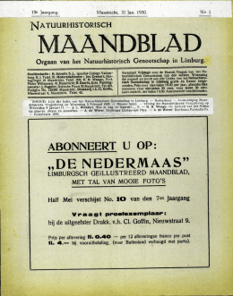 1 - Natuurhistorisch Genootschap in Limburg
