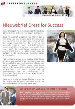 Nieuwsbrief Dress for Success