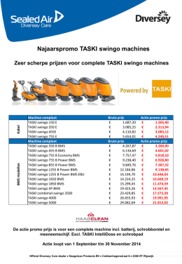 Najaarspromo TASKI swingo machines