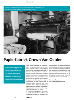 Papierfabriek Crown Van Gelder - VNO-NCW