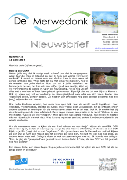 Nieuwsbrief nummer 28-2014