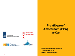 Praktijkproef Amsterdam (PPA) In-Car