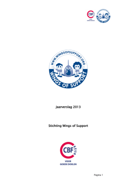 Jaarverslag 2013 Stichting Wings of Support