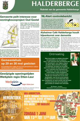 Publicaties Halderbergse Bode, 28 mei 2014