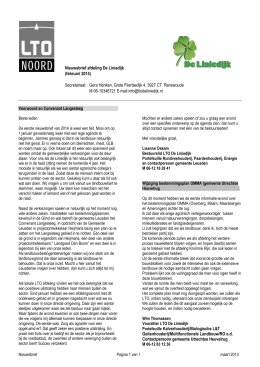 Nieuwsbrief februari 2014 - LTO Noord "De Liniedijk"