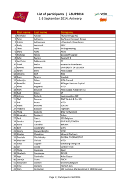 List of participants | i-SUP2014 1