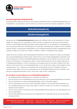 Propositie Nederlands - Overlastregistratie Nederland