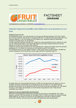 FACTSHEET - Fruit and Vegetables facts