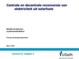 Centrale en decentrale reconversie van elektriciteit uit solarfuels