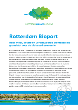 Rotterdam Bioport - position paper