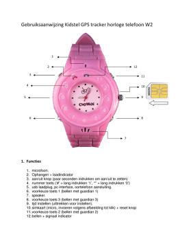 manual gps horloge tel W2