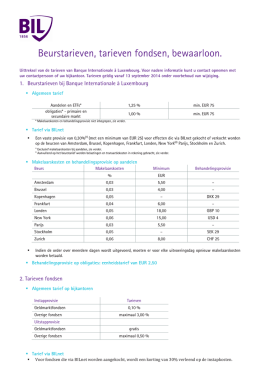 Klik hier voor onze tarieven - Banque Internationale à Luxembourg