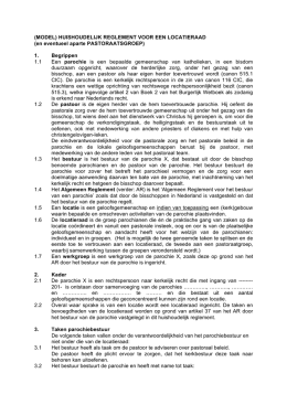 (MODEL) HUISHOUDELIJK REGLEMENT VOOR EEN