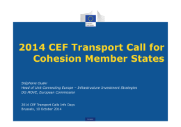 2014 CEF Transport Call for Cohesion Member States