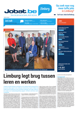 Limburg legt brug tussen leren en werken