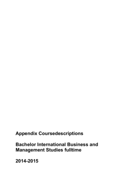 International Business and Management Studies