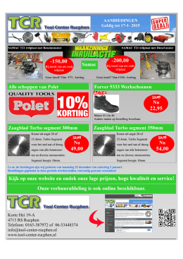 Tool Center Rucphen Mail december 2014