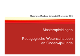 Onderwijskunde - Radboud Universiteit