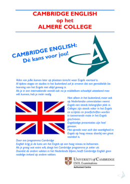 Cambridgefolder - Almere College