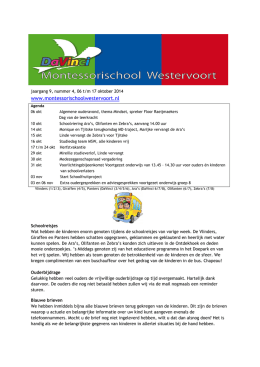 nieuwsbrief 4 - Montessorischool Westervoort