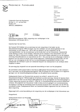 - 2 JULI 2014 - Provincie Flevoland