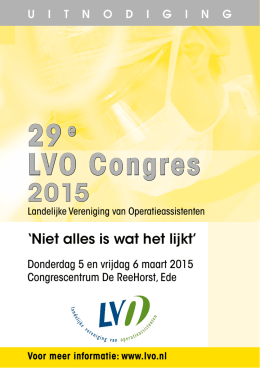 LVO Congres 29 e Voor meer informatie