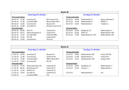 Wedstrijdschema Jeugd en Senioren