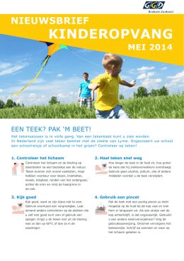 Nieuwsbrief Kinderopvang mei 2014 - GGD Brabant