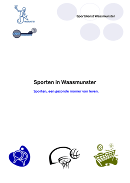 Infoboekje "Sporten in Waasmunster"