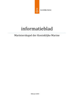 "Informatieblad Marinierskapel der Koninklijke Marine" PDF document