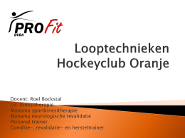 Looptechnieken Hockeyclub Oranje