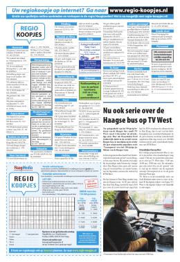 Nu ook serie over de Haagse bus op TV West