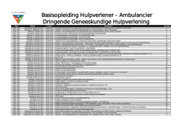 Ambulancier Dringende Geneeskundige Hulpverlening