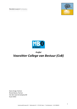 Profiel Voorzitter College van Bestuur (CvB)