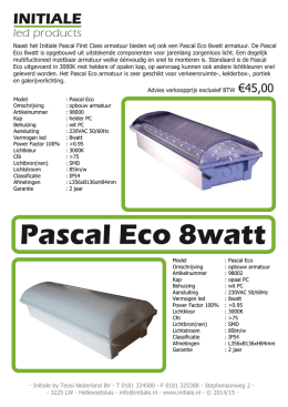 Pascal Eco 8watt - Initiale Led Products