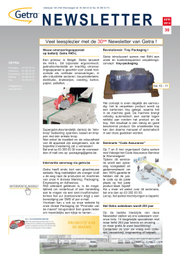 Getra Newsletter 30 (April 2014) (pdf • 1.9 MB)