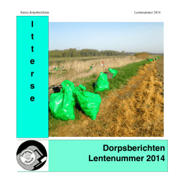 I t t e r s e Dorpsberichten Lentenummer 2014