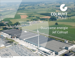 Duurzame energie Jef Colruyt - WE