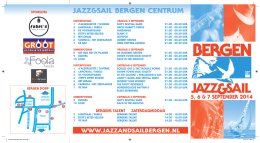 Download hier het programma - Jazz and Sail Bergen 2014