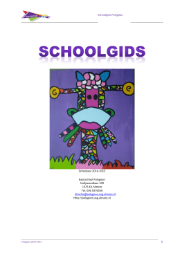 0 Schoolgids Polygoon Schooljaar 2014-2015