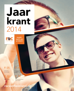 Jaarkrant 2014 - ROC van Flevoland