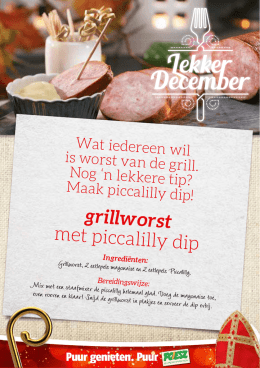 grillworst met piccalilly dip