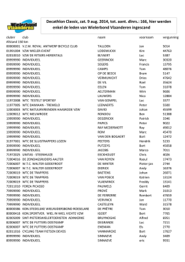 09.08.2014 Decathlon Classic - Wielerbond Vlaanderen afdeling