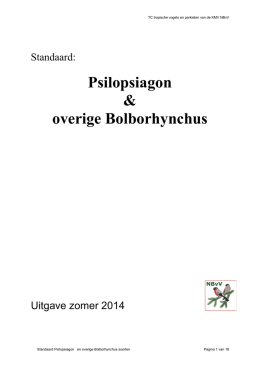 Psiopsiagon (2014) - De Nederlandse Bond van Vogelliefhebbers