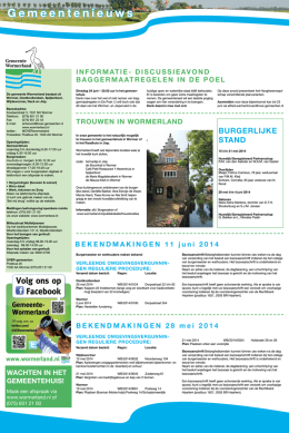 Zaankanter 2014-24 - Gemeente Wormerland