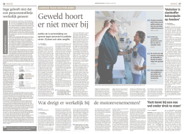 Artikel in het Eindhovens dagblad over de themazitting in Den Bosch